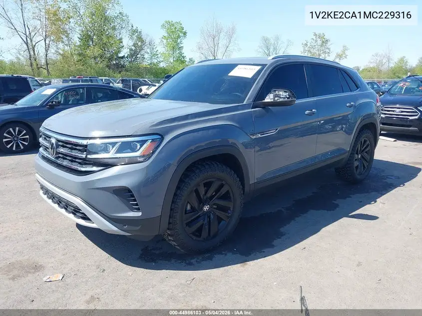 2021 Volkswagen Atlas Cross Sport 3.6L V6 Se W/Technology VIN: 1V2KE2CA1MC229316 Lot: 44986103