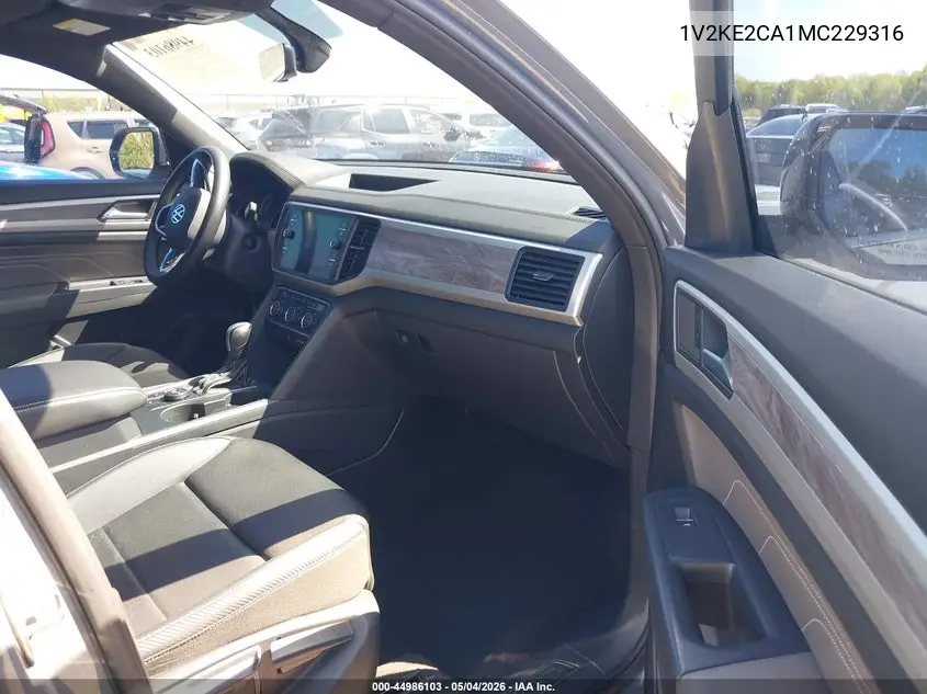 2021 Volkswagen Atlas Cross Sport 3.6L V6 Se W/Technology VIN: 1V2KE2CA1MC229316 Lot: 44986103