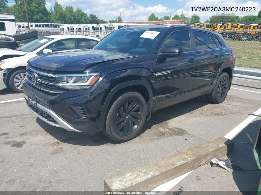 2021 Volkswagen Atlas Cross Sport 3.6L V6 Se W/Technology VIN: 1V2WE2CA3MC240223 Lot: 45004647