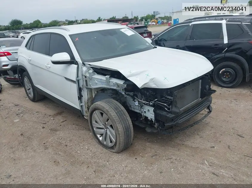 2021 Volkswagen Atlas Cross Sport 3.6L V6 Se W/Technology VIN: 1V2WE2CA0MC234041 Lot: 45060316