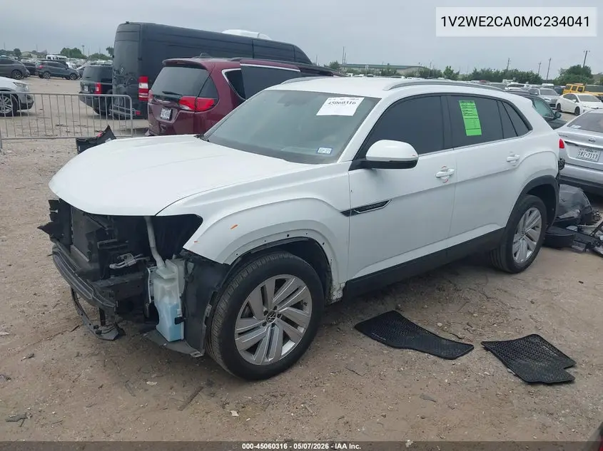 2021 Volkswagen Atlas Cross Sport 3.6L V6 Se W/Technology VIN: 1V2WE2CA0MC234041 Lot: 45060316