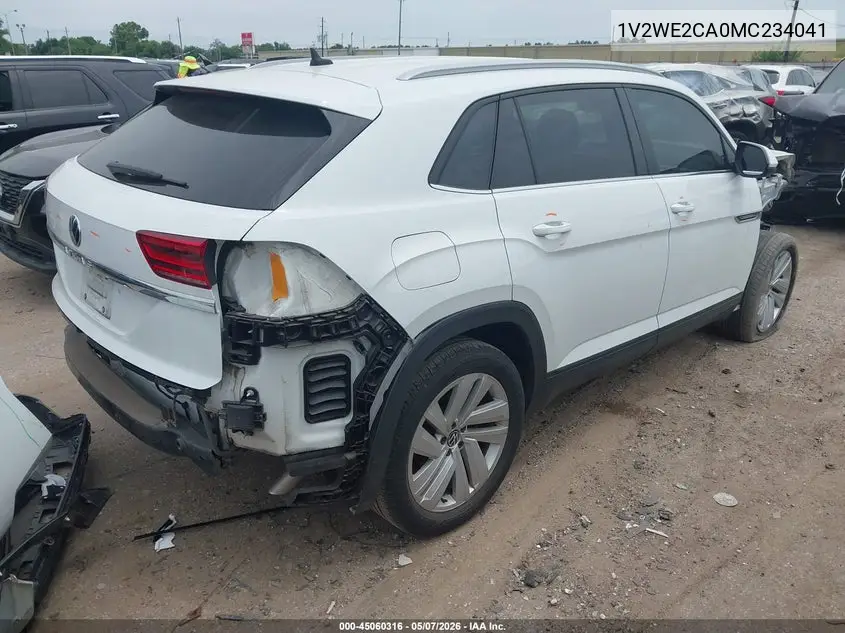 2021 Volkswagen Atlas Cross Sport 3.6L V6 Se W/Technology VIN: 1V2WE2CA0MC234041 Lot: 45060316