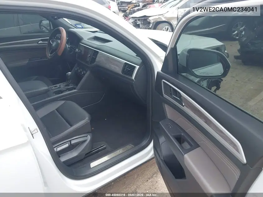 2021 Volkswagen Atlas Cross Sport 3.6L V6 Se W/Technology VIN: 1V2WE2CA0MC234041 Lot: 45060316