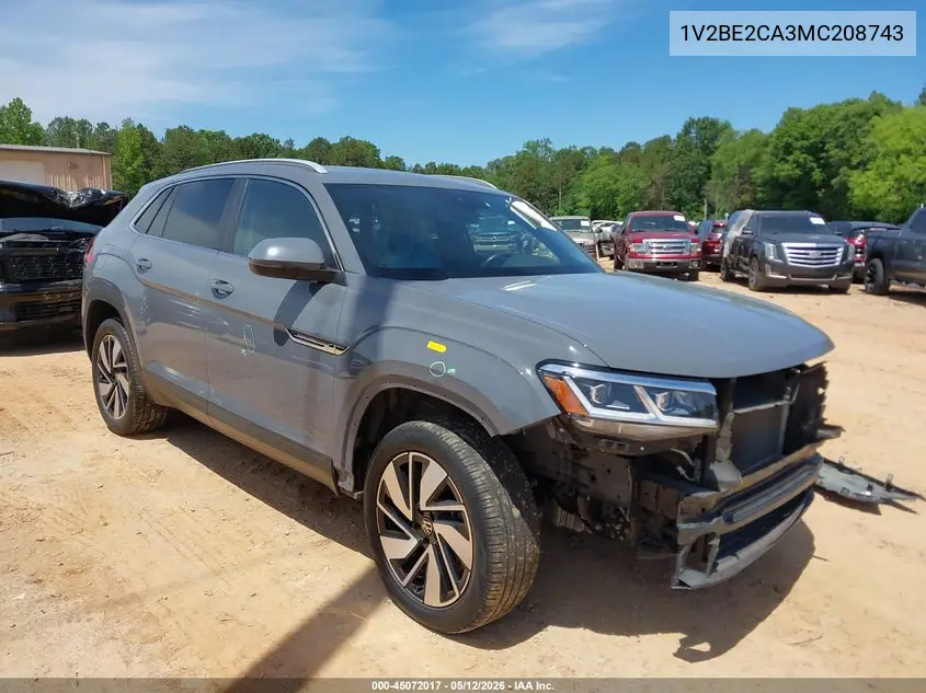 2021 Volkswagen Atlas Cross Sport 3.6L V6 Sel VIN: 1V2BE2CA3MC208743 Lot: 45072017