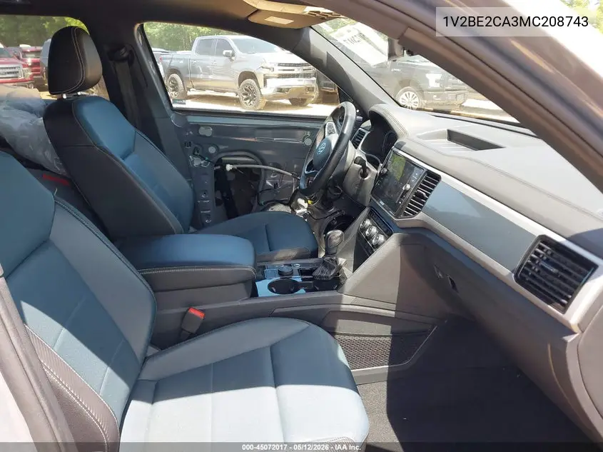 2021 Volkswagen Atlas Cross Sport 3.6L V6 Sel VIN: 1V2BE2CA3MC208743 Lot: 45072017
