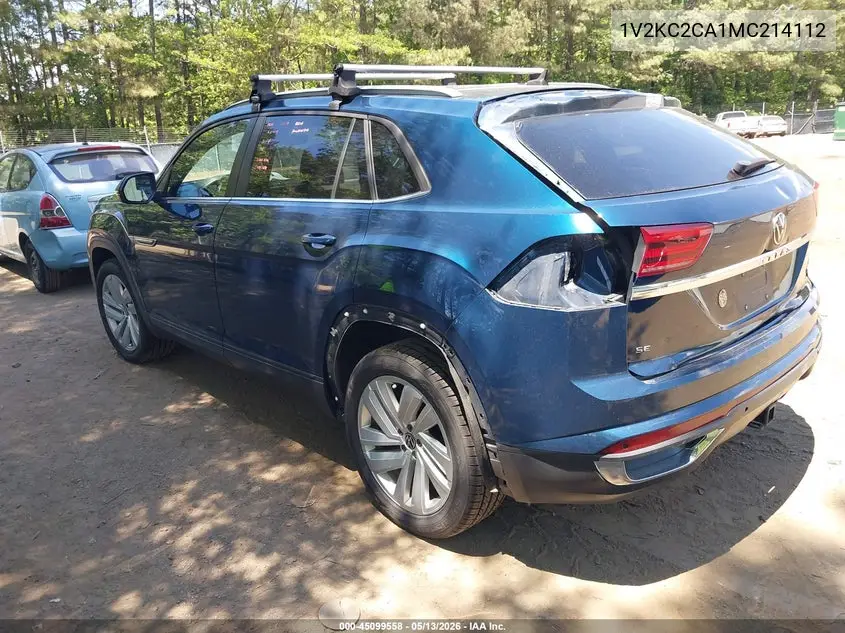 2021 Volkswagen Atlas Cross Sport 2.0T Se W/Technology VIN: 1V2KC2CA1MC214112 Lot: 45099558
