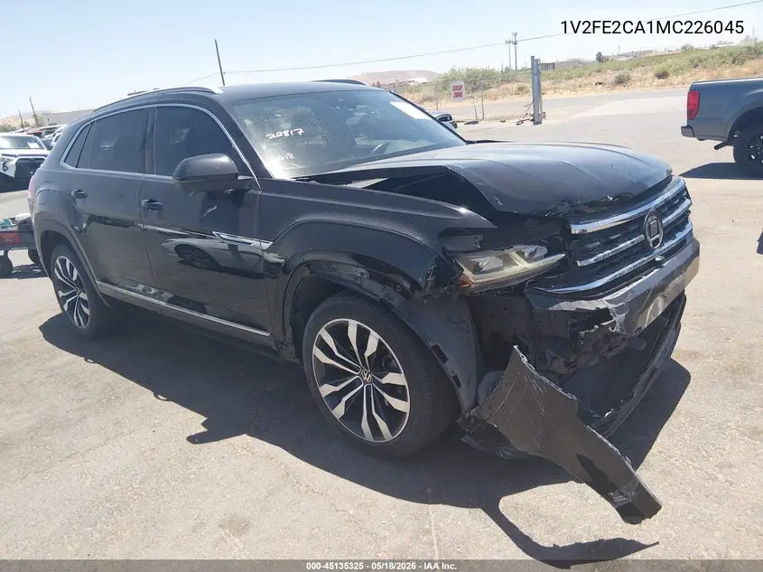 2021 Volkswagen Atlas Cross Sport 3.6L V6 Sel Premium R-Line VIN: 1V2FE2CA1MC226045 Lot: 45135325