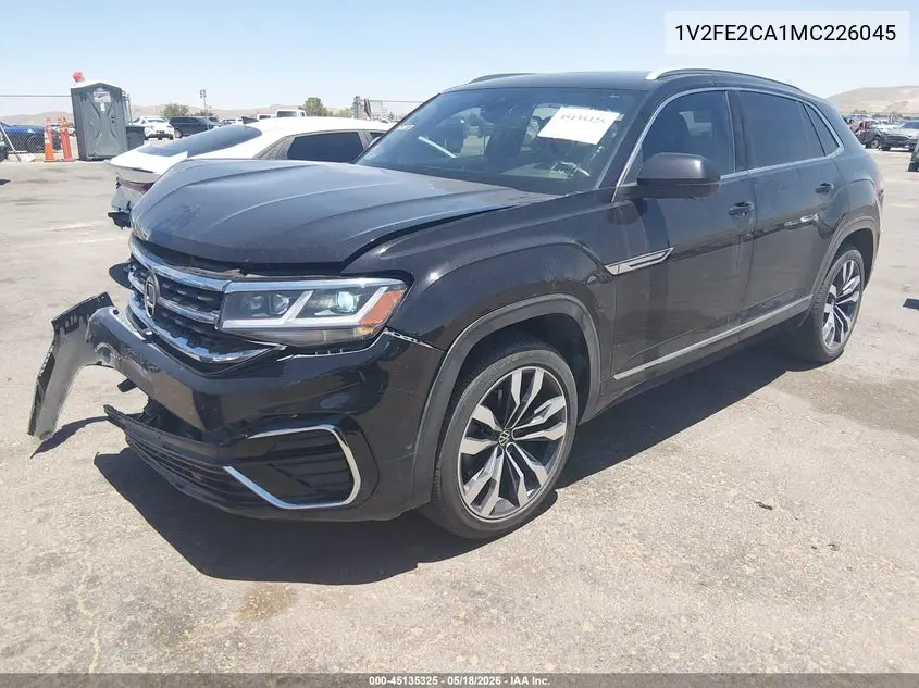 2021 Volkswagen Atlas Cross Sport 3.6L V6 Sel Premium R-Line VIN: 1V2FE2CA1MC226045 Lot: 45135325