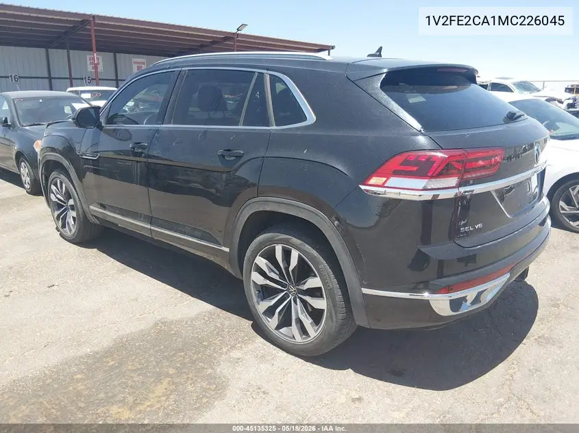 2021 Volkswagen Atlas Cross Sport 3.6L V6 Sel Premium R-Line VIN: 1V2FE2CA1MC226045 Lot: 45135325