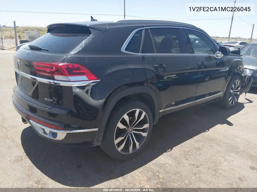 2021 Volkswagen Atlas Cross Sport 3.6L V6 Sel Premium R-Line VIN: 1V2FE2CA1MC226045 Lot: 45135325