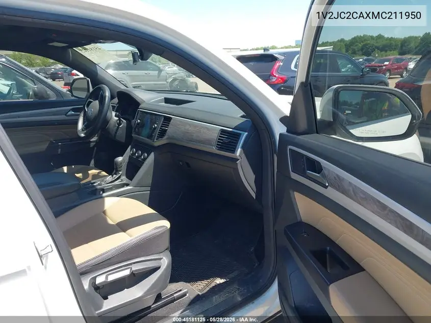 2021 Volkswagen Atlas Cross Sport 2.0T Se W/Technology VIN: 1V2JC2CAXMC211950 Lot: 45181125
