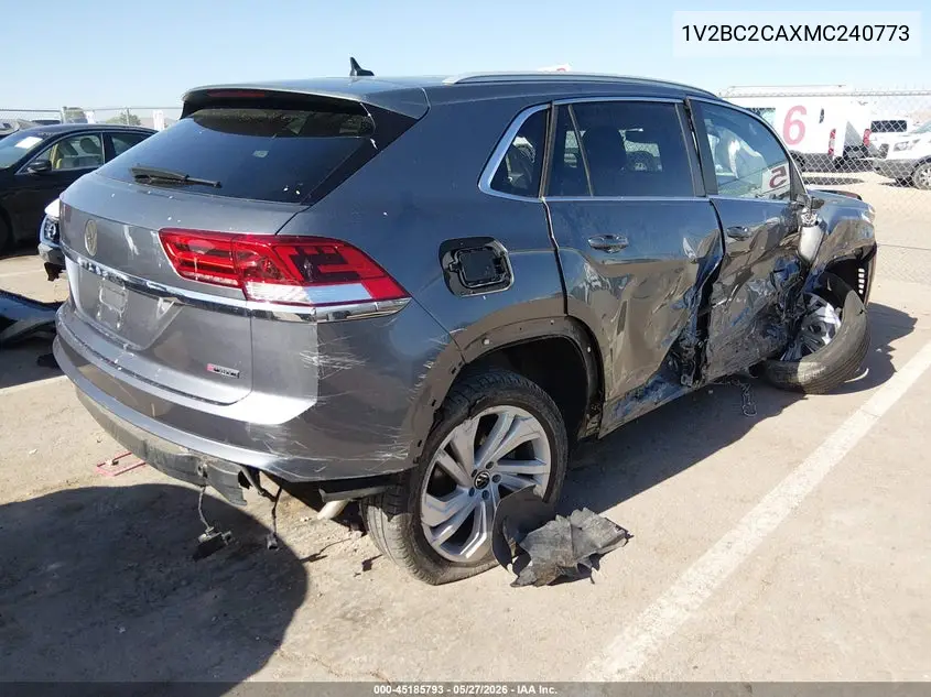 2021 Volkswagen Atlas Cross Sport 2.0T Sel VIN: 1V2BC2CAXMC240773 Lot: 45185793