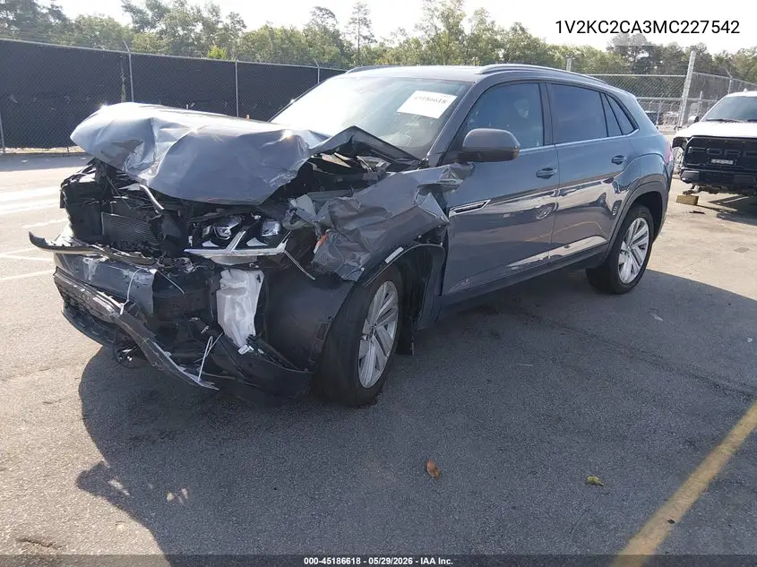 2021 Volkswagen Atlas Cross Sport 2.0T Se W/Technology VIN: 1V2KC2CA3MC227542 Lot: 45186618