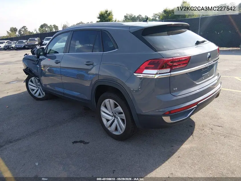 2021 Volkswagen Atlas Cross Sport 2.0T Se W/Technology VIN: 1V2KC2CA3MC227542 Lot: 45186618