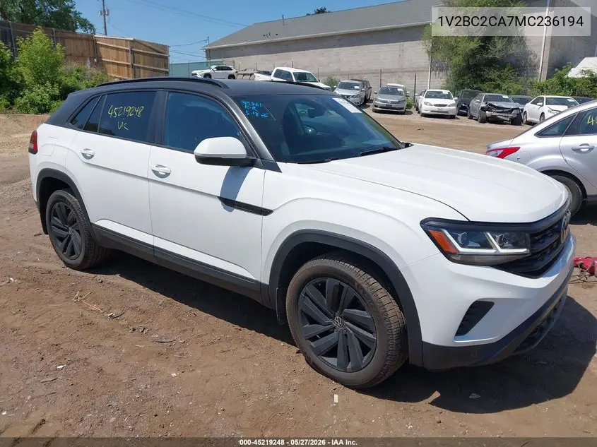 2021 Volkswagen Atlas Cross Sport 2.0T Sel VIN: 1V2BC2CA7MC236194 Lot: 45219248
