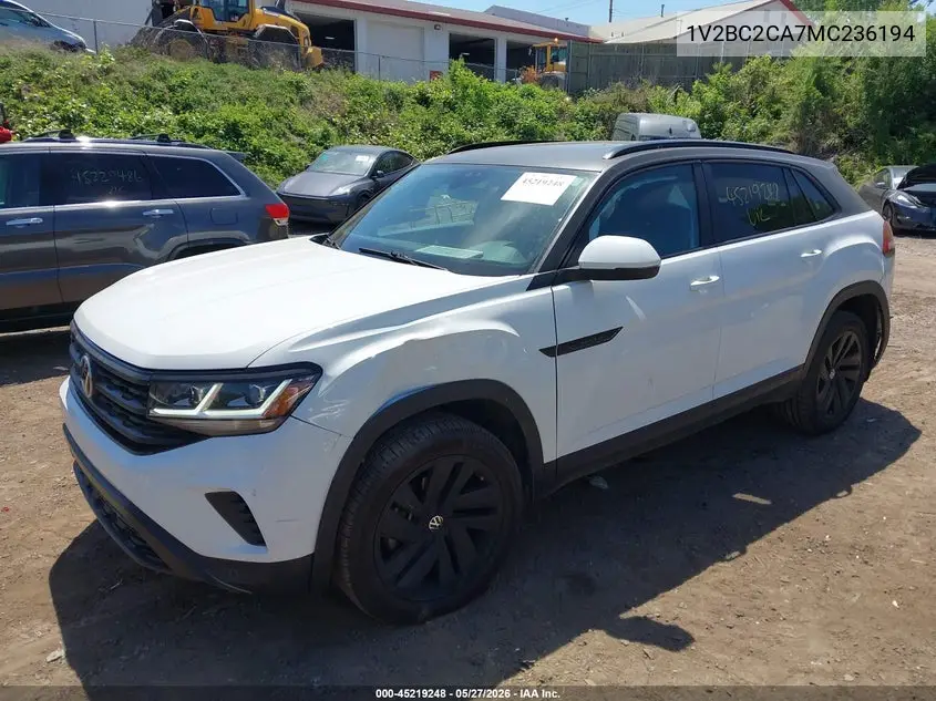 2021 Volkswagen Atlas Cross Sport 2.0T Sel VIN: 1V2BC2CA7MC236194 Lot: 45219248
