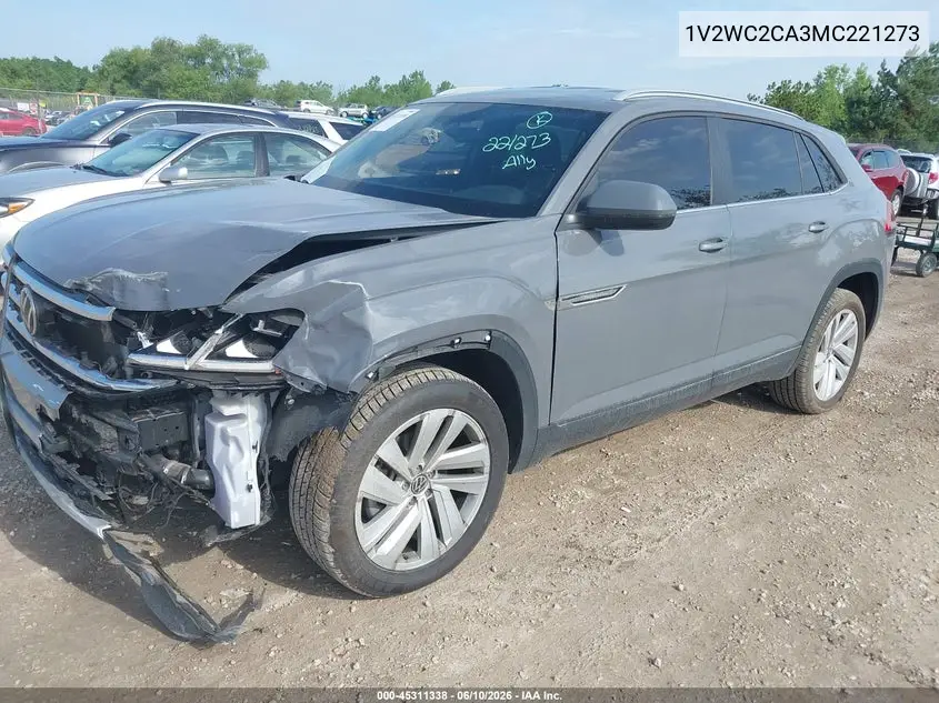 2021 Volkswagen Atlas Cross Sport 2.0T Se W/Technology VIN: 1V2WC2CA3MC221273 Lot: 45311338