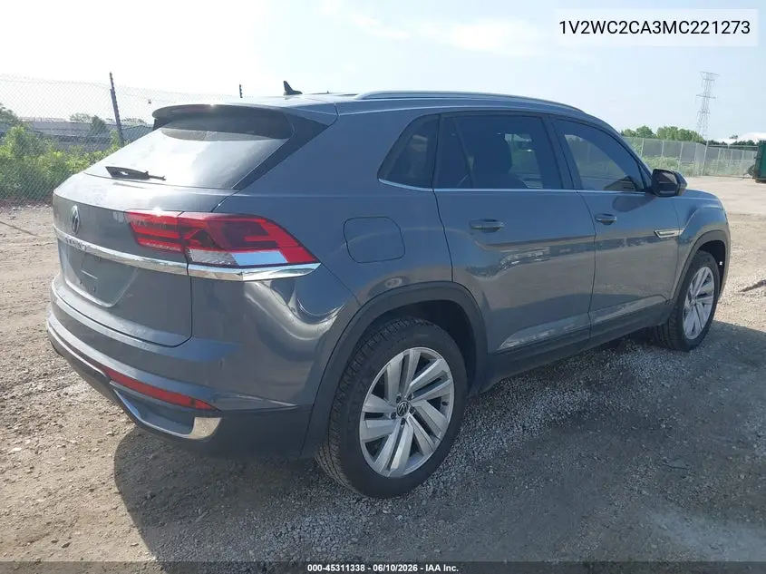 2021 Volkswagen Atlas Cross Sport 2.0T Se W/Technology VIN: 1V2WC2CA3MC221273 Lot: 45311338