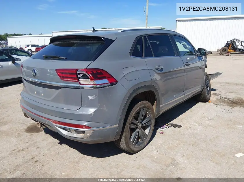 2021 Volkswagen Atlas Cross Sport 3.6L V6 Se W/Technology R-Line VIN: 1V2PE2CA8MC208131 Lot: 45324152