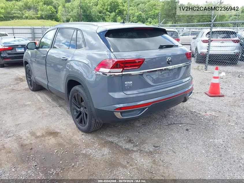 2021 Volkswagen Atlas Cross Sport 2.0T Se W/Technology VIN: 1V2HC2CA6MC236942 Lot: 45342869