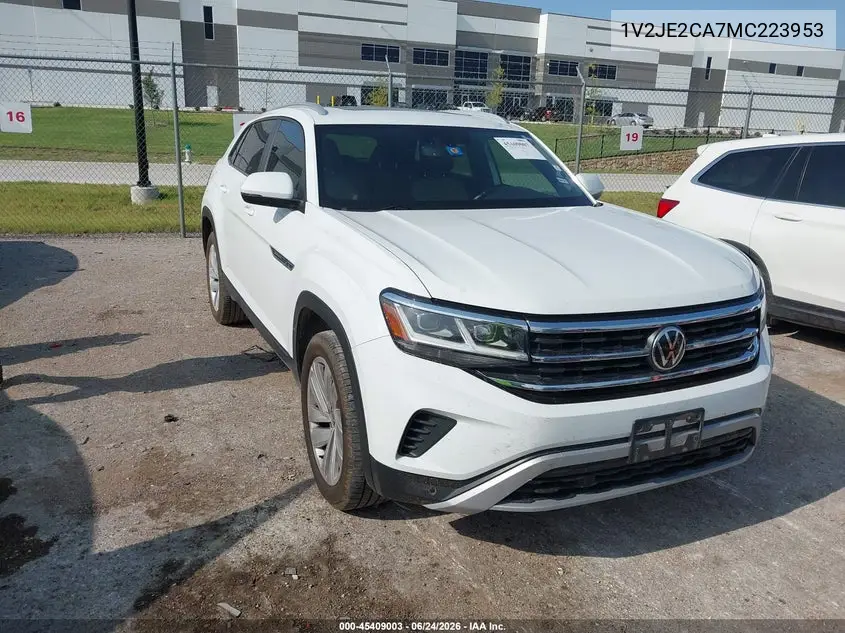 2021 Volkswagen Atlas Cross Sport 3.6L V6 Se W/Technology VIN: 1V2JE2CA7MC223953 Lot: 45409003