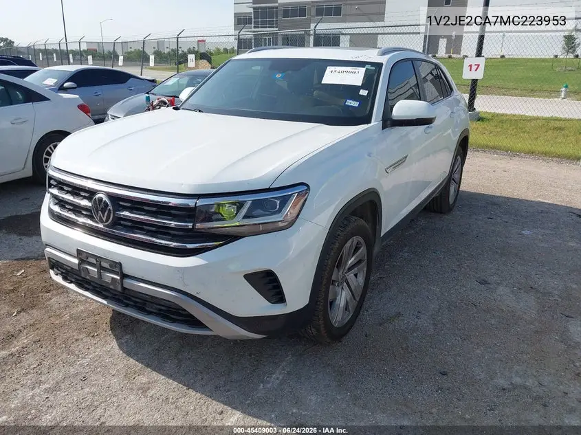 2021 Volkswagen Atlas Cross Sport 3.6L V6 Se W/Technology VIN: 1V2JE2CA7MC223953 Lot: 45409003