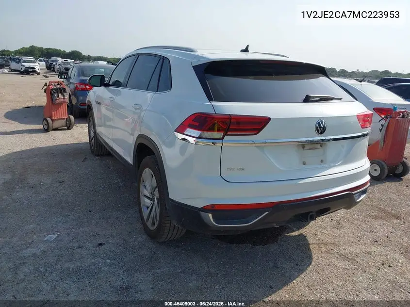 2021 Volkswagen Atlas Cross Sport 3.6L V6 Se W/Technology VIN: 1V2JE2CA7MC223953 Lot: 45409003