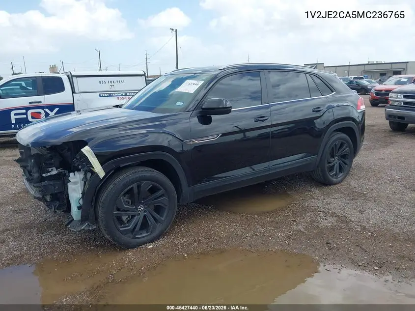 2021 Volkswagen Atlas Cross Sport 3.6L V6 Se W/Technology VIN: 1V2JE2CA5MC236765 Lot: 45427440