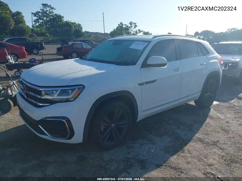 2021 Volkswagen Atlas Cross Sport 3.6L V6 Se W/Technology R-Line VIN: 1V2RE2CAXMC202324 Lot: 45507243