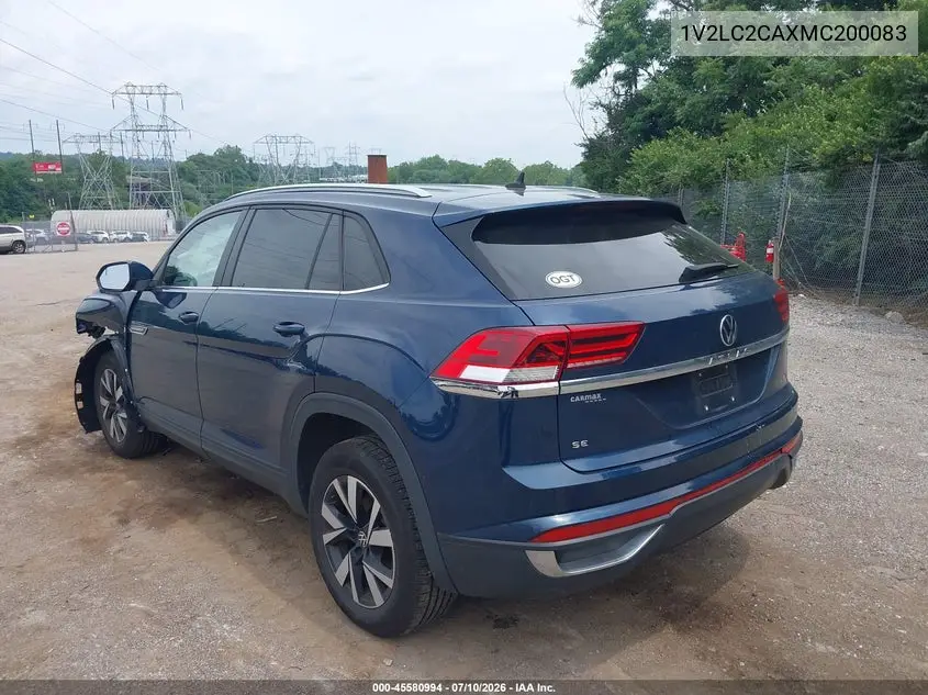 2021 Volkswagen Atlas Cross Sport 2.0T Se VIN: 1V2LC2CAXMC200083 Lot: 45580994