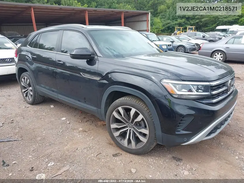 2021 Volkswagen Atlas Cross Sport 3.6L V6 Se W/Technology VIN: 1V2JE2CA1MC218571 Lot: 45613053