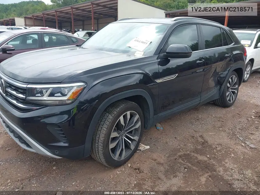 2021 Volkswagen Atlas Cross Sport 3.6L V6 Se W/Technology VIN: 1V2JE2CA1MC218571 Lot: 45613053