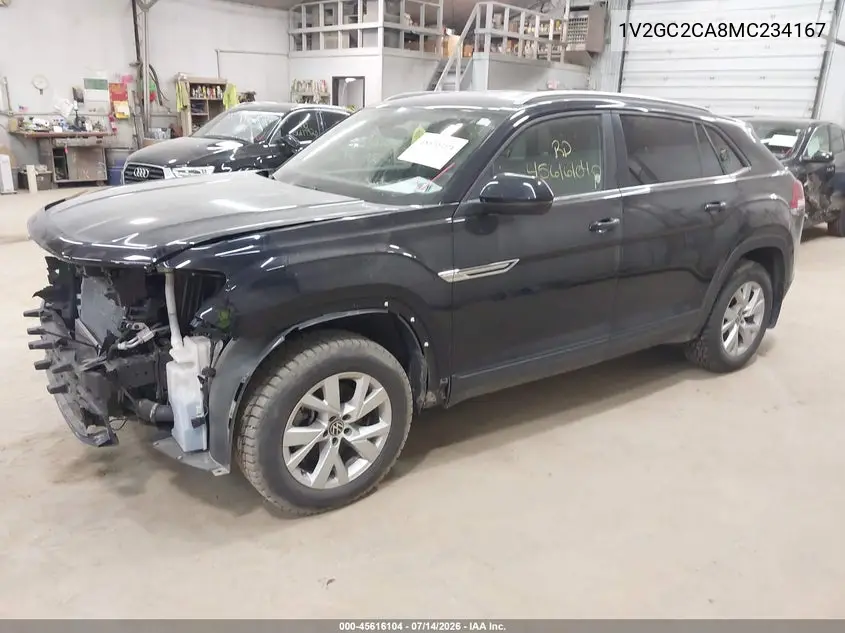 2021 Volkswagen Atlas Cross Sport 2.0T S VIN: 1V2GC2CA8MC234167 Lot: 45616104