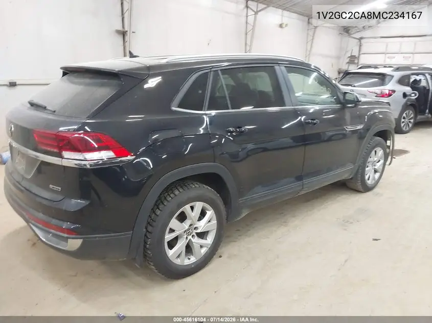 2021 Volkswagen Atlas Cross Sport 2.0T S VIN: 1V2GC2CA8MC234167 Lot: 45616104