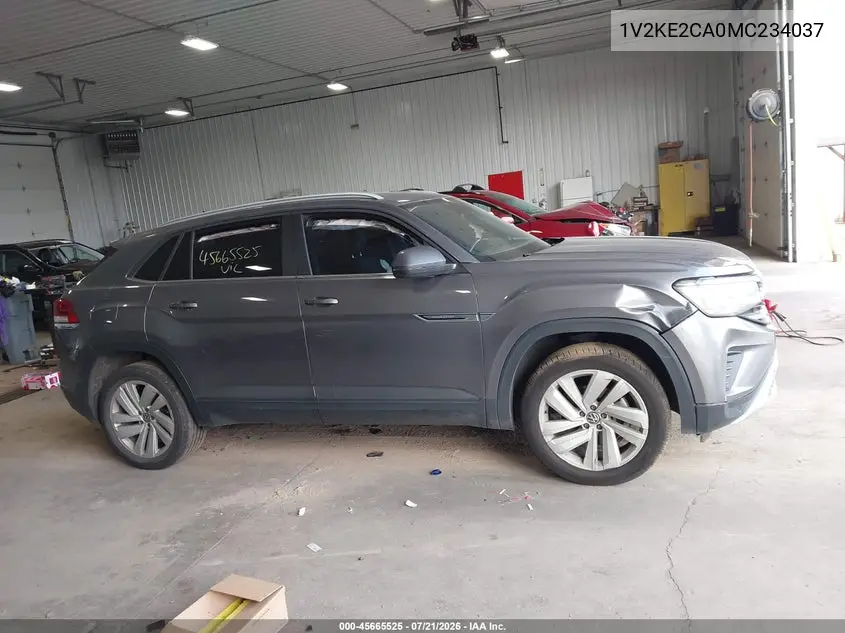 2021 Volkswagen Atlas Cross Sport 3.6L V6 Se W/Technology VIN: 1V2KE2CA0MC234037 Lot: 45665525