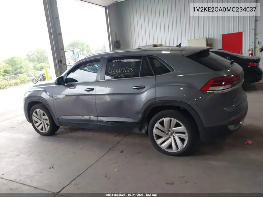 2021 Volkswagen Atlas Cross Sport 3.6L V6 Se W/Technology VIN: 1V2KE2CA0MC234037 Lot: 45665525