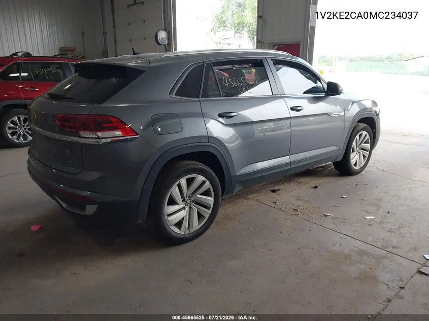 2021 Volkswagen Atlas Cross Sport 3.6L V6 Se W/Technology VIN: 1V2KE2CA0MC234037 Lot: 45665525