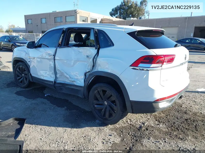 2022 Volkswagen Atlas Cross Sport 3.6L V6 Se W/Technology VIN: 1V2JE2CA1NC229135 Lot: 44541221