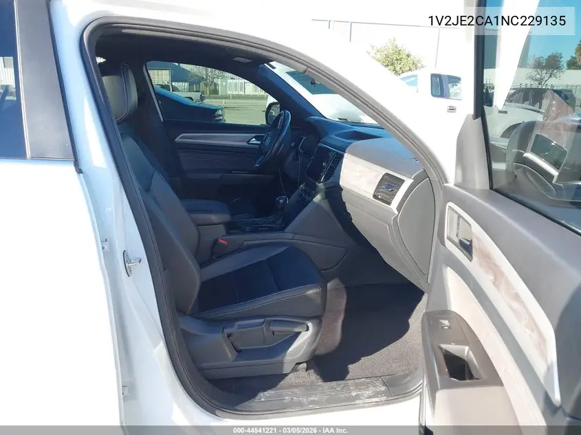 2022 Volkswagen Atlas Cross Sport 3.6L V6 Se W/Technology VIN: 1V2JE2CA1NC229135 Lot: 44541221