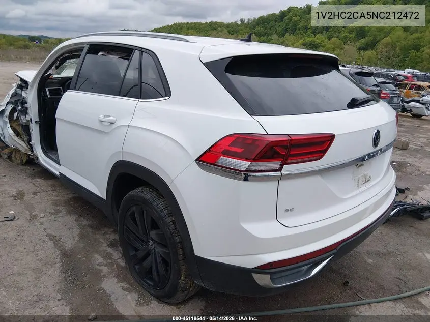 2022 Volkswagen Atlas Cross Sport 2.0T Se W/Technology VIN: 1V2HC2CA5NC212472 Lot: 45118544