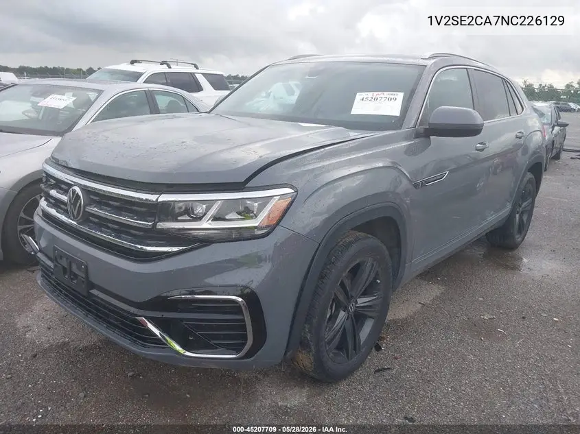 2022 Volkswagen Atlas Cross Sport 3.6L V6 Sel R-Line VIN: 1V2SE2CA7NC226129 Lot: 45207709