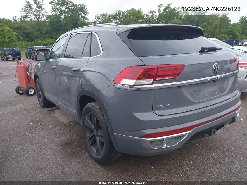 2022 Volkswagen Atlas Cross Sport 3.6L V6 Sel R-Line VIN: 1V2SE2CA7NC226129 Lot: 45207709