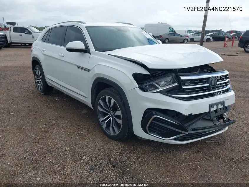 2022 Volkswagen Atlas Cross Sport 3.6L V6 Sel Premium R-Line VIN: 1V2FE2CA4NC221570 Lot: 45261121