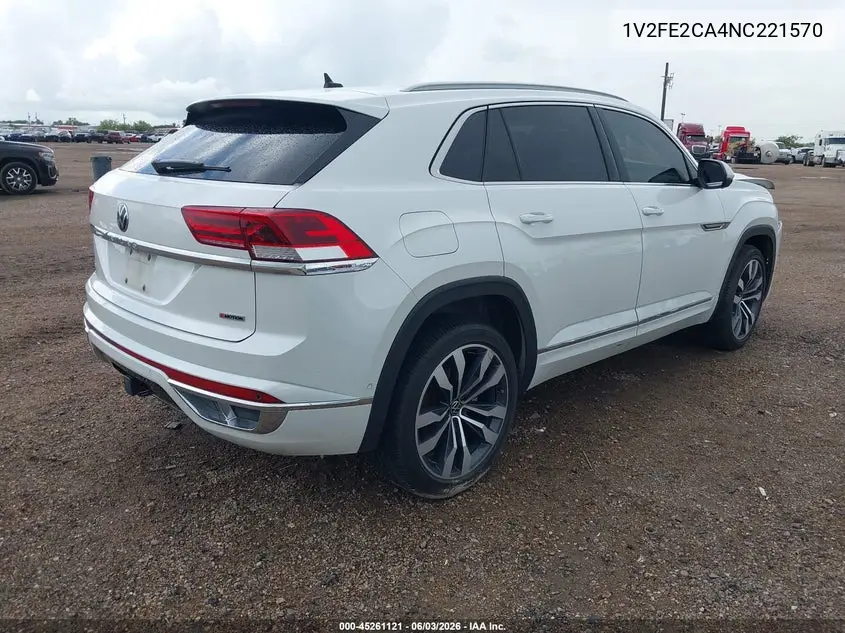 2022 Volkswagen Atlas Cross Sport 3.6L V6 Sel Premium R-Line VIN: 1V2FE2CA4NC221570 Lot: 45261121
