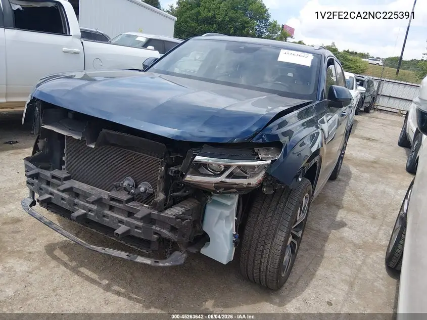 2022 Volkswagen Atlas Cross Sport 3.6L V6 Sel Premium R-Line VIN: 1V2FE2CA2NC225391 Lot: 45263642