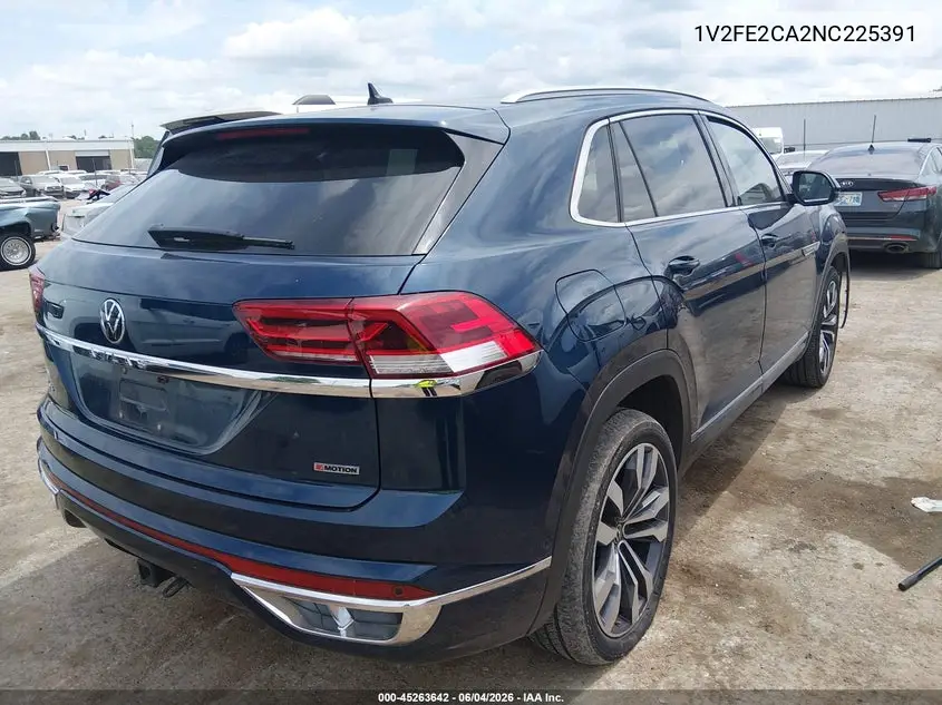 2022 Volkswagen Atlas Cross Sport 3.6L V6 Sel Premium R-Line VIN: 1V2FE2CA2NC225391 Lot: 45263642