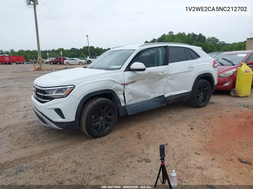 2022 Volkswagen Atlas Cross Sport 3.6L V6 Se W/Technology VIN: 1V2WE2CA5NC212702 Lot: 45273640