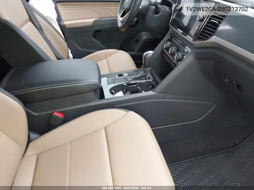 2022 Volkswagen Atlas Cross Sport 3.6L V6 Se W/Technology VIN: 1V2WE2CA5NC212702 Lot: 45273640