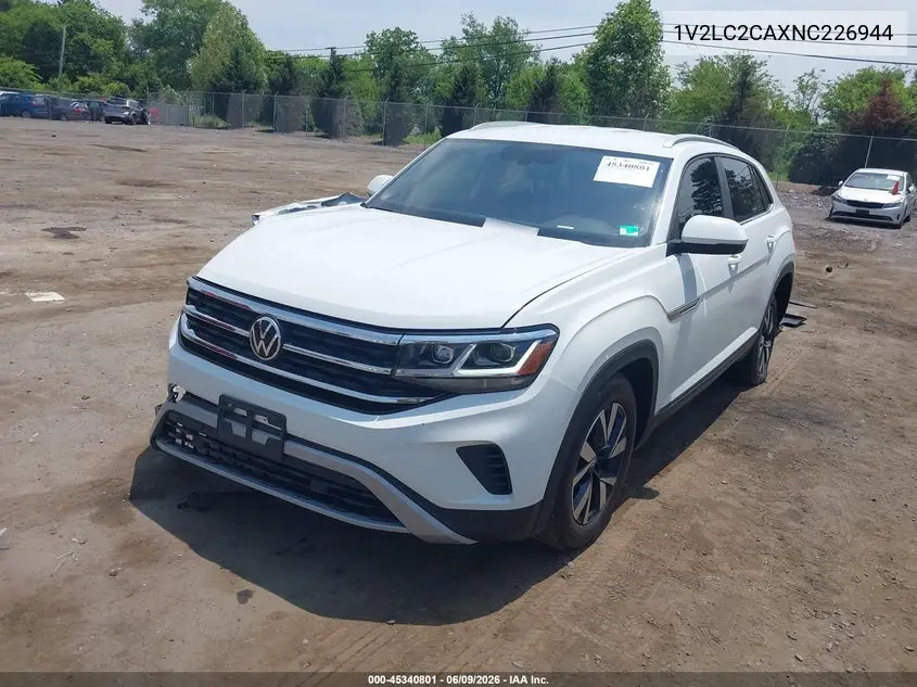 2022 Volkswagen Atlas Cross Sport 2.0T Se VIN: 1V2LC2CAXNC226944 Lot: 45340801