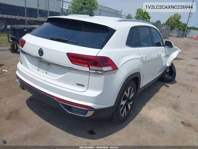 2022 Volkswagen Atlas Cross Sport 2.0T Se VIN: 1V2LC2CAXNC226944 Lot: 45340801